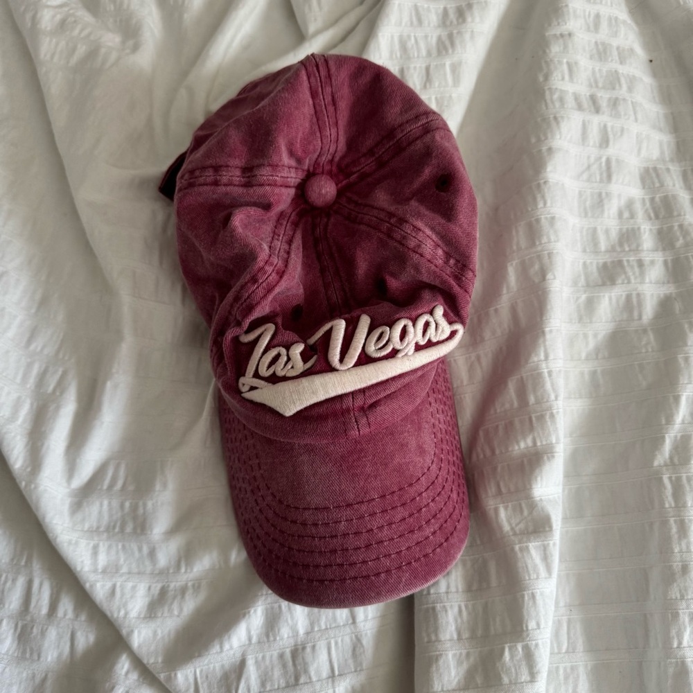 Las Vegas Embroidered Burgundy Cap